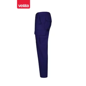 Pantalón algodón multibolsillos Velilla 103013 Azulina, vista lateral