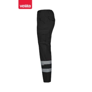 Pantalón stretch con cintas Velilla 103014S Negro, vista lateral