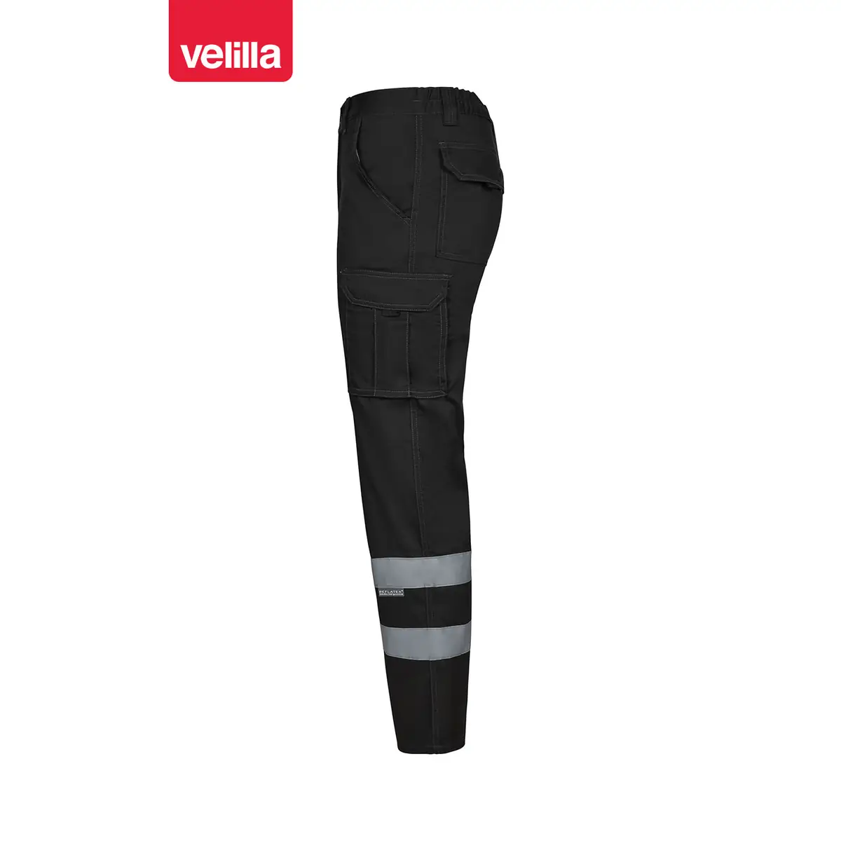 Pantalón stretch con cintas Velilla 103014S 6 Pantalón stretch con cintas Velilla 103014S Negro, vista lateral