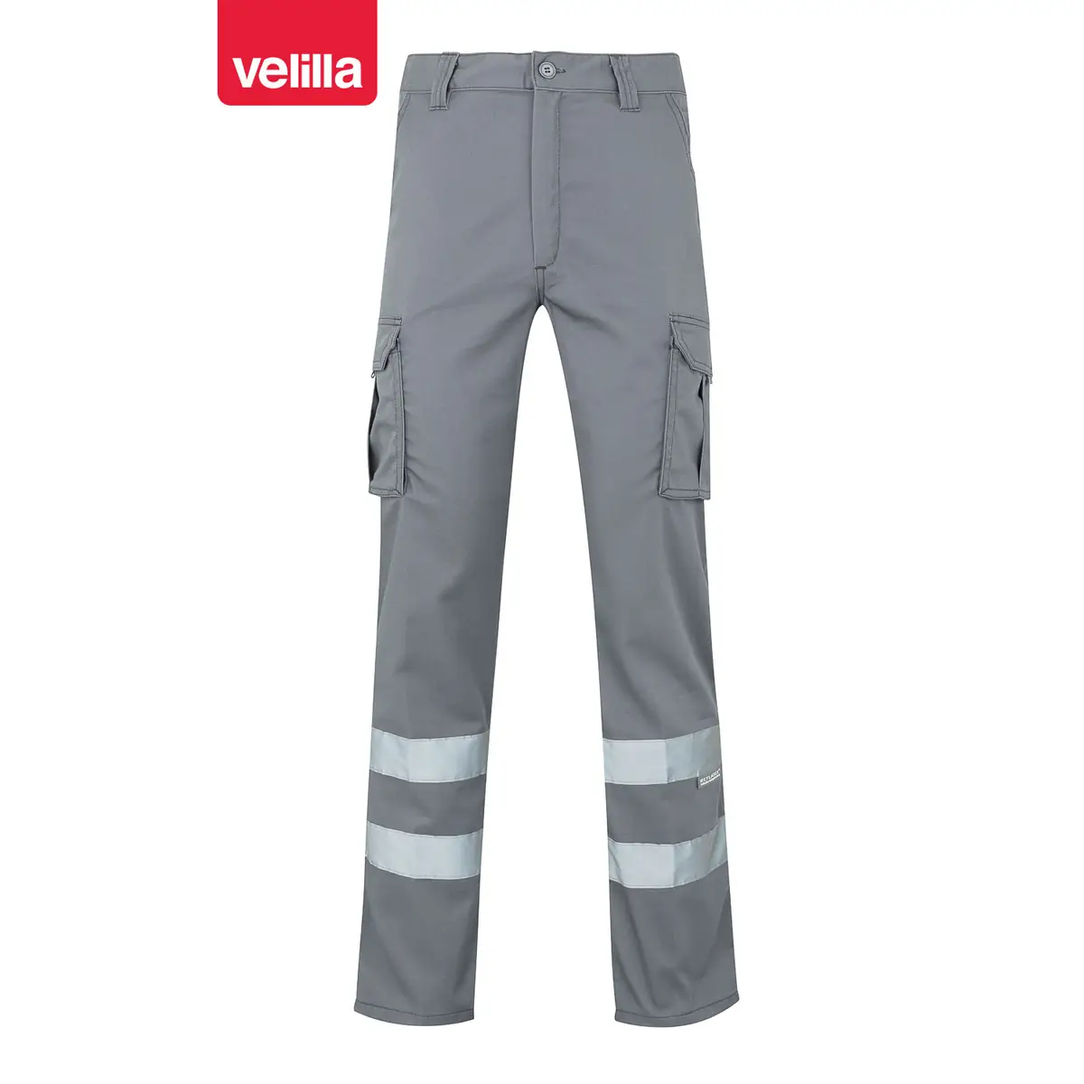 Pantalón stretch con cintas Velilla 103014S 1 Pantalón stretch con cintas Velilla 103014S Gris, vista frontal