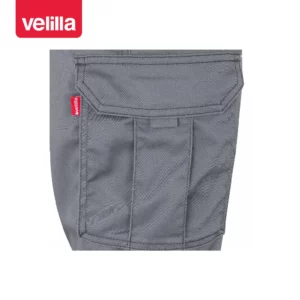 Pantalón stretch con cintas Velilla 103014S Gris, detalle de bolsillo lateral