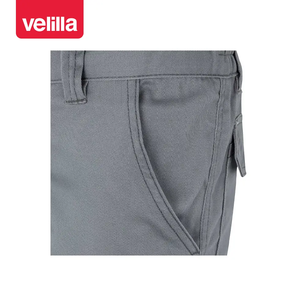Pantalón stretch con cintas Velilla 103014S 15 Pantalón stretch con cintas Velilla 103014S Gris, detalle de bolsillo delantero