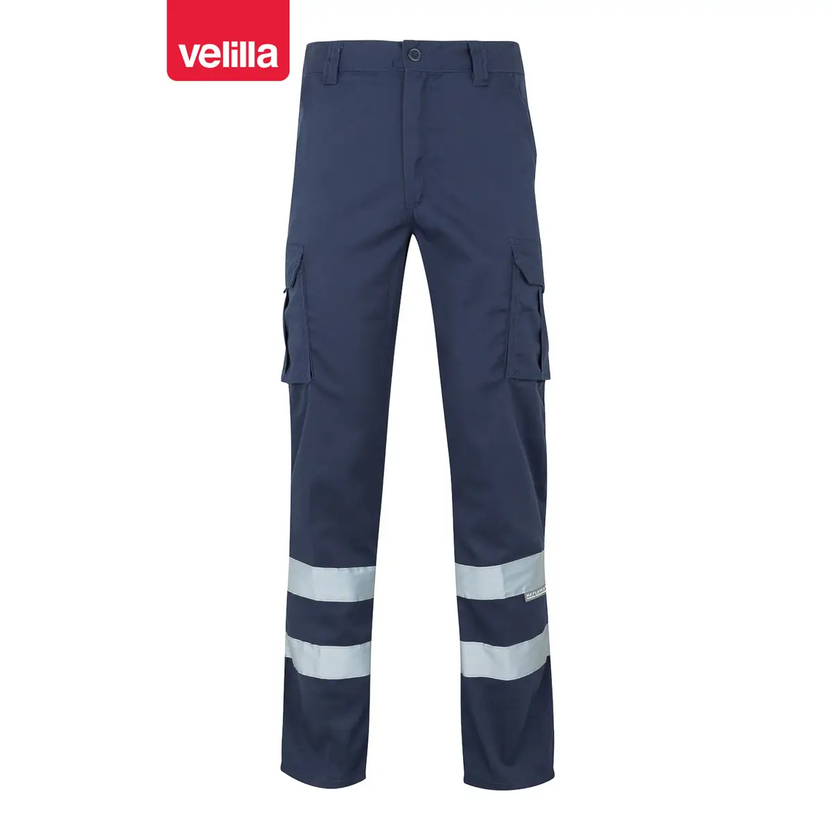 Pantalón stretch con cintas Velilla 103014S 8 Pantalón stretch con cintas Velilla 103014S Azul navy, vista frontal