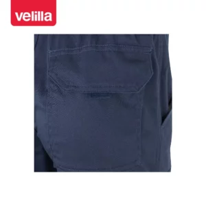 Pantalón stretch con cintas Velilla 103014S Azul navy, detalle de bolsillo trasero