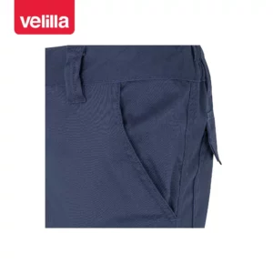 Pantalón stretch con cintas Velilla 103014S Azul navy, detalle de bolsillo delantero