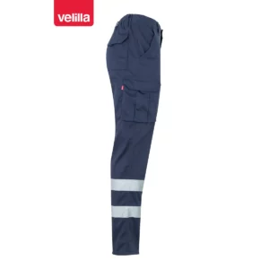 Pantalón stretch con cintas Velilla 103014S Azul navy, vista lateral opuesta