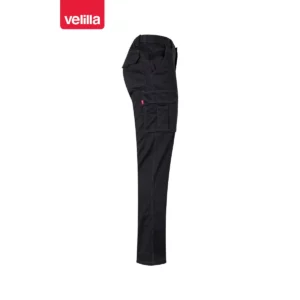 Pantalón forrado stretch Velilla 103015S Negro, vista lateral opuesta