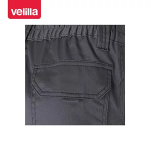 Pantalón forrado stretch Velilla 103015S Gris, detalle de cintura y bolsillo trasero