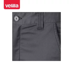 Pantalón forrado stretch Velilla 103015S Gris, detalle de cierre de cintura