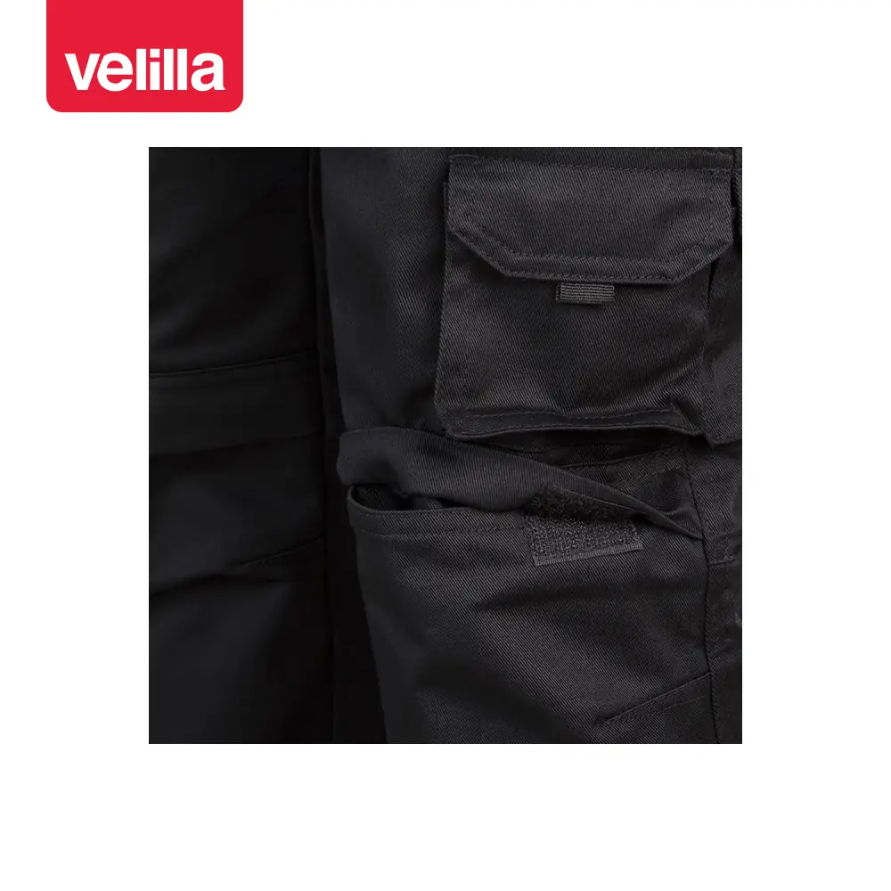 Pantalón multibolsillos reforzado Velilla 103016 19 Pantalón multibolsillos reforzado Velilla 103016 Negro, detalle de compartimento para rodillera