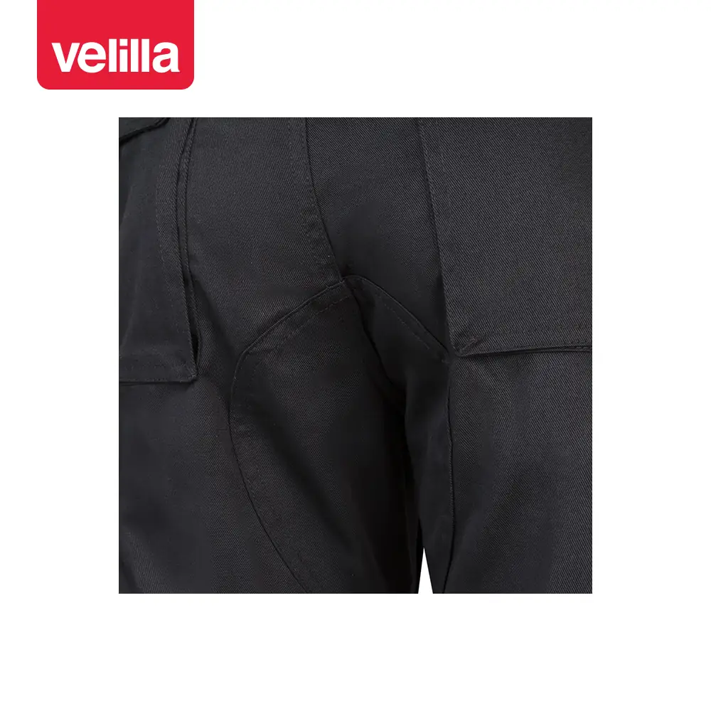 Pantalón multibolsillos reforzado Velilla 103016 20 Pantalón multibolsillos reforzado Velilla 103016 Negro, detalle de costuras de refuerzo