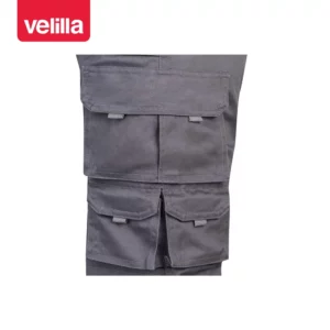 Pantalón multibolsillos reforzado Velilla 103016 Gris, detalle de bolsillos laterales