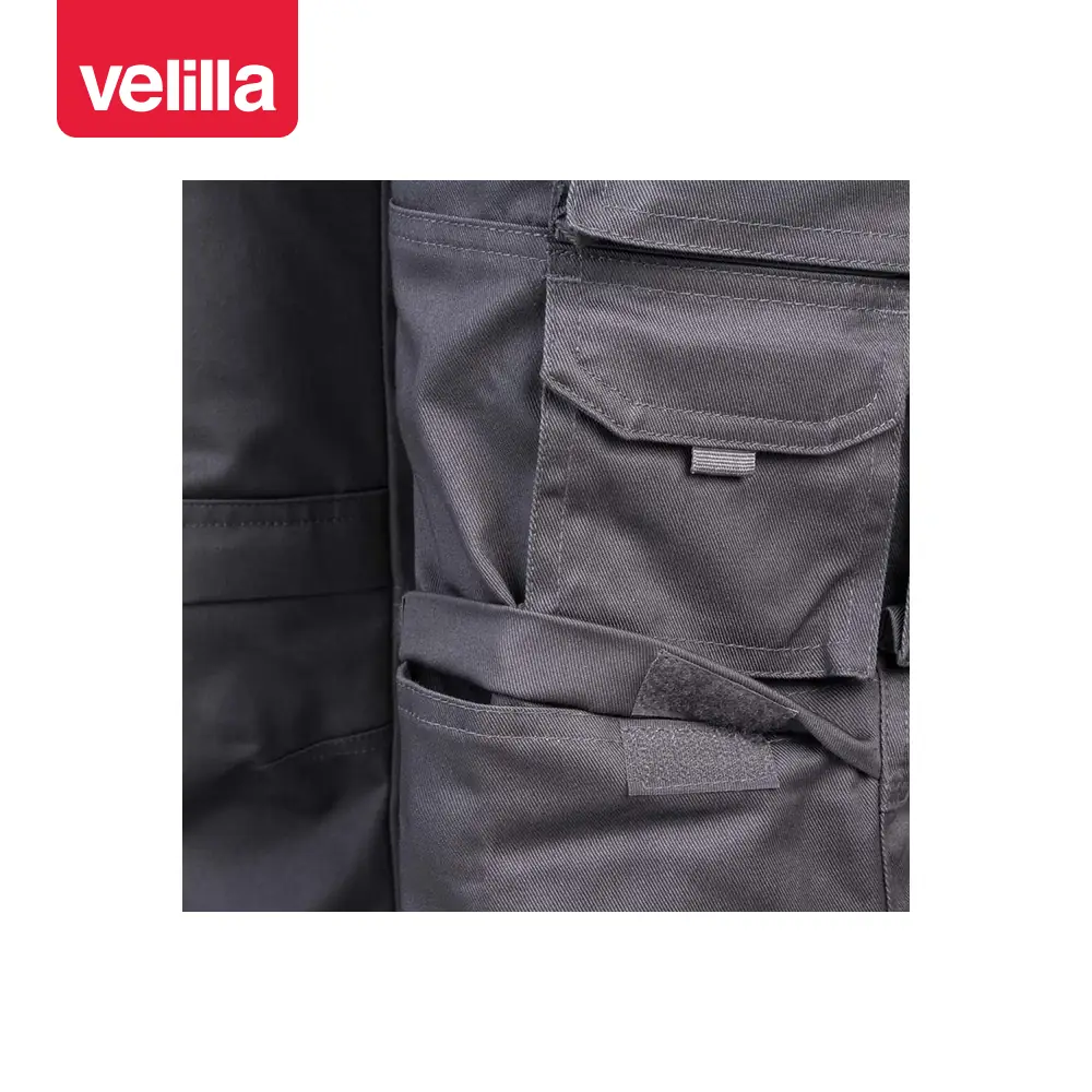 Pantalón multibolsillos reforzado Velilla 103016 15 Pantalón multibolsillos reforzado Velilla 103016 Gris, detalle de compartimento para rodillera