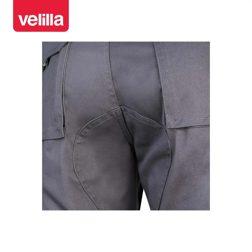 Pantalón multibolsillos reforzado Velilla 103016 16 Pantalón multibolsillos reforzado Velilla 103016 Gris, detalle de costuras de refuerzo
