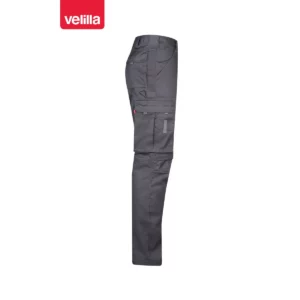 Pantalón multibolsillos reforzado Velilla 103016 Gris, vista lateral opuesta