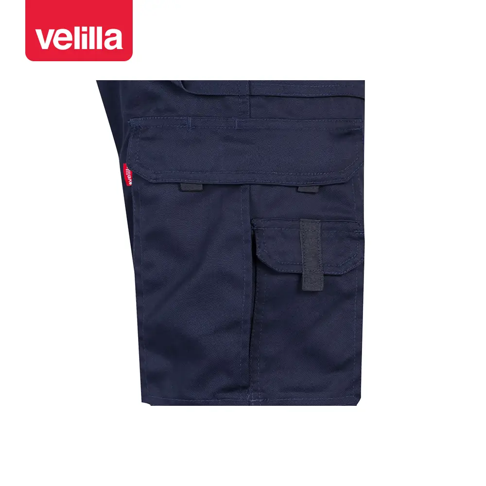 Pantalón multibolsillos reforzado Velilla 103016 21 Pantalón multibolsillos reforzado Velilla 103016 Azul navy, detalle de bolsillo lateral y trabilla