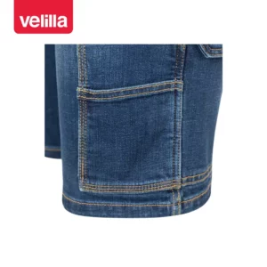 Bermudas dénim stretch Velilla 103017S Dénim azul, detalle de bolsillo de herramienta