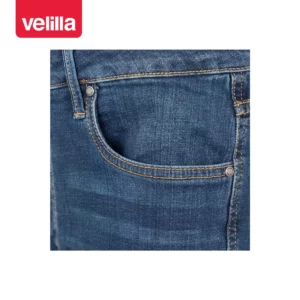 Bermudas dénim stretch Velilla 103017S Dénim azul, detalle de bolsillos delanteros