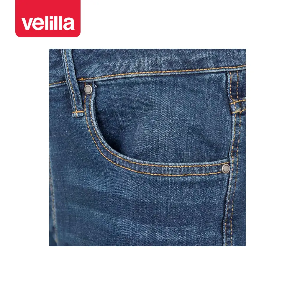 Bermudas dénim stretch Velilla 103017S 6 Bermudas dénim stretch Velilla 103017S Dénim azul, detalle de bolsillos delanteros