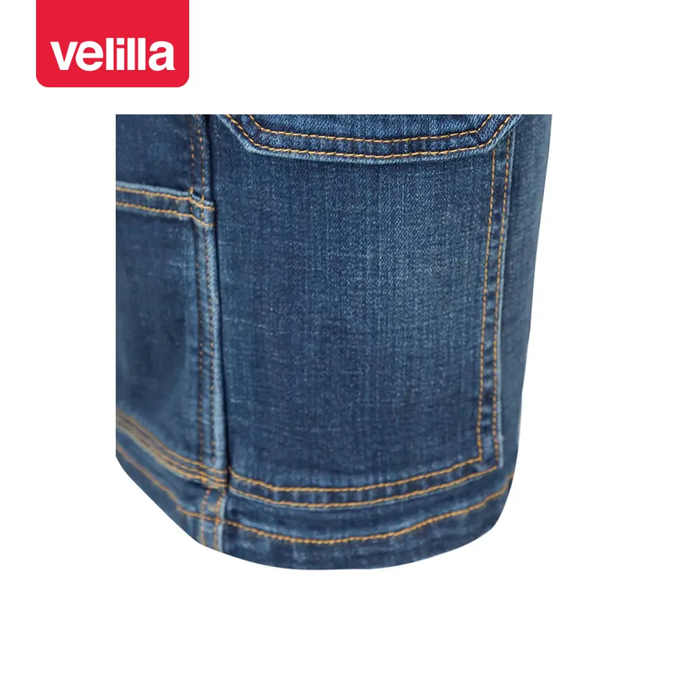 Bermudas dénim stretch Velilla 103017S 7 Bermudas dénim stretch Velilla 103017S Dénim azul, detalle de bolsillo lateral