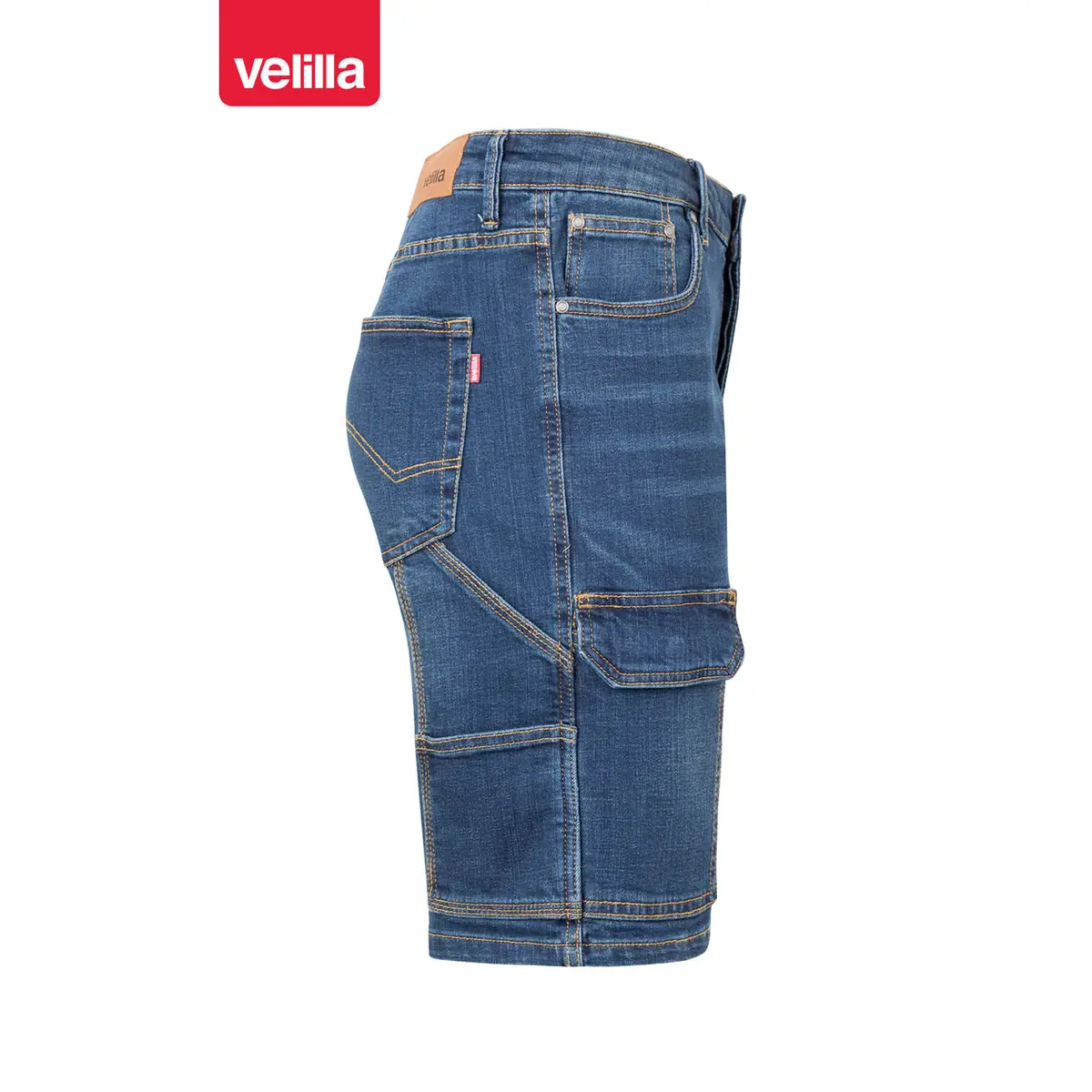 Bermudas dénim stretch Velilla 103017S 3 Bermudas dénim stretch Velilla 103017S Dénim azul, vista lateral opuesta