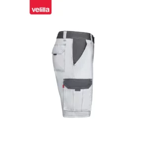 Bermudas bicolor multibolsillos Velilla 103021B Blanco/Gris, vista lateral