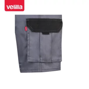 Bermudas bicolor multibolsillos Velilla 103021B Gris/Negro, detalle de bolsillo pierna