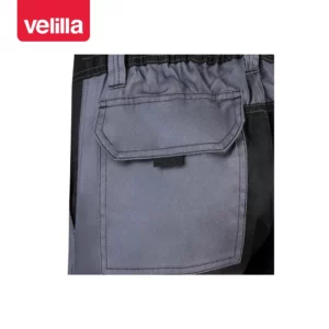 Bermudas bicolor multibolsillos Velilla 103021B Gris/Negro, detalle de bolsillo trasero