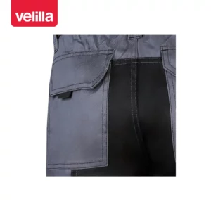 Bermudas bicolor multibolsillos Velilla 103021B Gris/Negro, detalle de refuerzo trasero