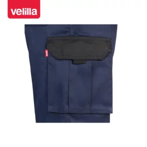 Bermudas bicolor multibolsillos Velilla 103021B Azul navy/Negro, detalle de bolsillo pierna