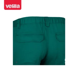 Pantalón multibolsillos Velilla READY 103026 Verde, detalle de cintura y bolsillos traseros