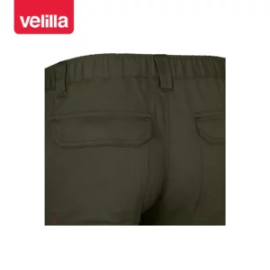 Pantalón multibolsillos Velilla READY 103026 Verde caza, detalle de cintura y bolsillos traseros