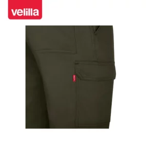 Pantalón multibolsillos Velilla READY 103026 Verde caza, detalle de bolsillo lateral