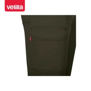 Pantalón multibolsillos Velilla READY 103026 Verde caza, detalle de bolsillo lateral con tapeta