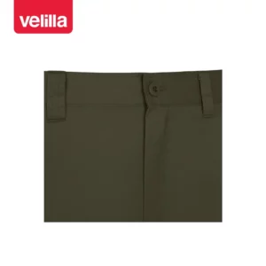 Pantalón multibolsillos Velilla READY 103026 Verde caza, detalle de cinturilla y cierre