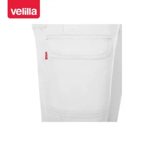 Pantalón multibolsillos Velilla READY 103026 Blanco, detalle de bolsillo lateral con tapeta