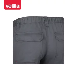 Pantalón multibolsillos Velilla READY 103026 Gris, detalle de cintura y bolsillos traseros