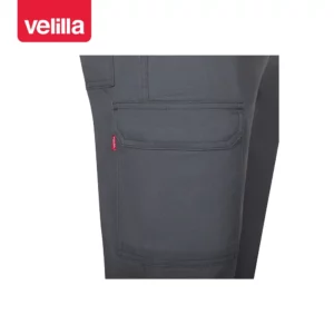 Pantalón multibolsillos Velilla READY 103026 Gris, detalle de bolsillo lateral con tapeta