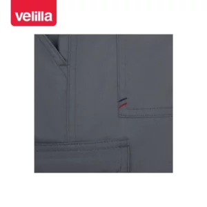 Pantalón multibolsillos Velilla READY 103026 Gris, detalle de costuras y presillas de refuerzo