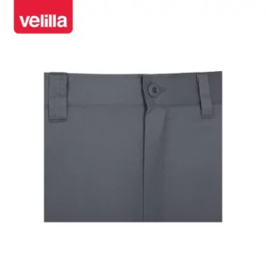 Pantalón multibolsillos Velilla READY 103026 Gris, detalle de cinturilla y cierre