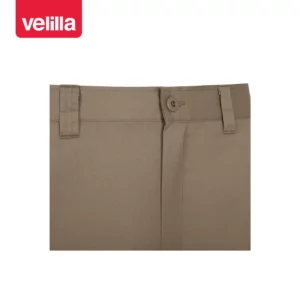 Pantalón multibolsillos Velilla READY 103026 Beige arena, detalle de cinturilla y cierre