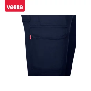 Pantalón multibolsillos Velilla READY 103026 Azul navy, detalle de bolsillo lateral con tapeta