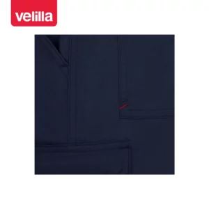 Pantalón multibolsillos Velilla READY 103026 Azul navy, detalle de costuras y presillas de refuerzo