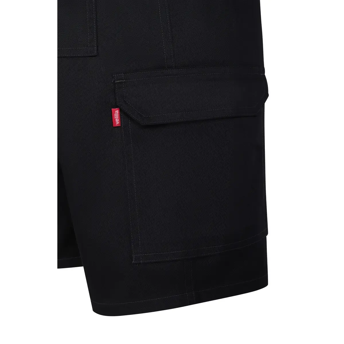Bermuda multibolsillos Velilla 103027 14 Bermuda multibolsillos Velilla 103027 Negro, detalle de bolsillo lateral con tapeta