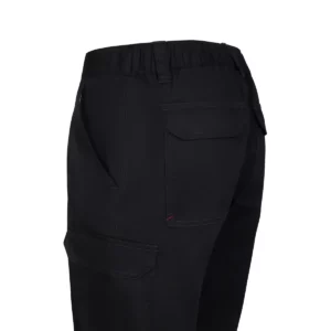Bermuda multibolsillos Velilla 103027 Negro, detalle de bolsillo trasero