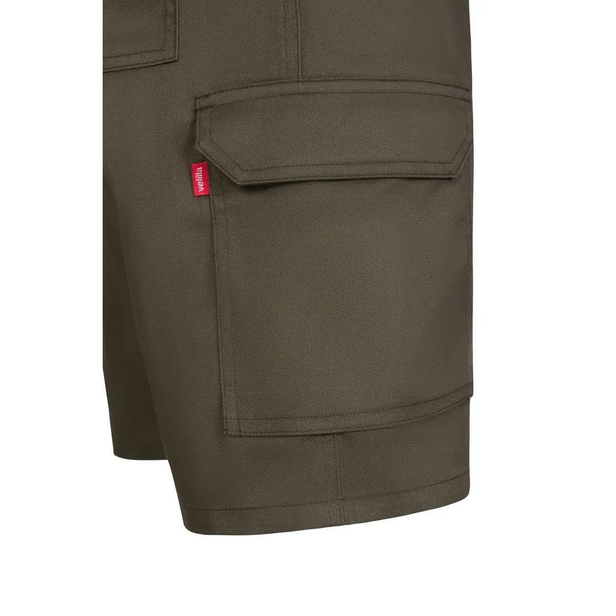 Bermuda multibolsillos Velilla 103027 26 Bermuda multibolsillos Velilla 103027 Verde caza, detalle de bolsillo lateral con tapeta