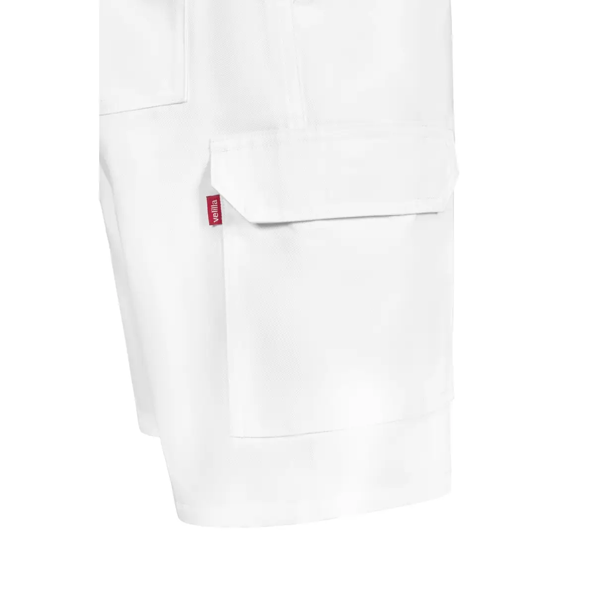 Bermuda multibolsillos Velilla 103027 6 Bermuda multibolsillos Velilla 103027 Blanco, detalle de bolsillo lateral con tapeta