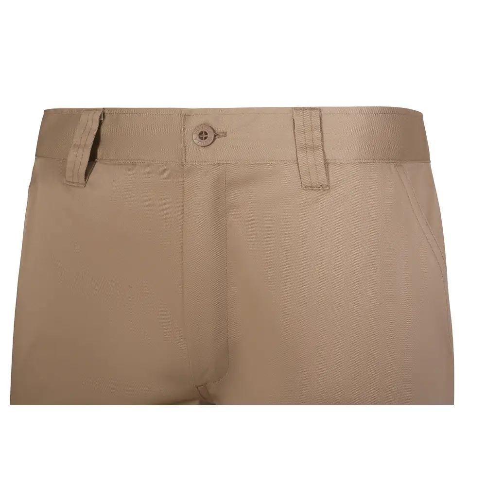 Bermuda multibolsillos Velilla 103027 33 Bermuda multibolsillos Velilla 103027 Beige arena, detalle de botón y cintura