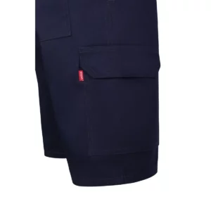 Bermuda multibolsillos Velilla 103027 Azul navy, detalle de bolsillo lateral