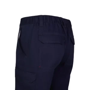 Bermuda multibolsillos Velilla 103027 Azul navy, detalle de bolsillo trasero